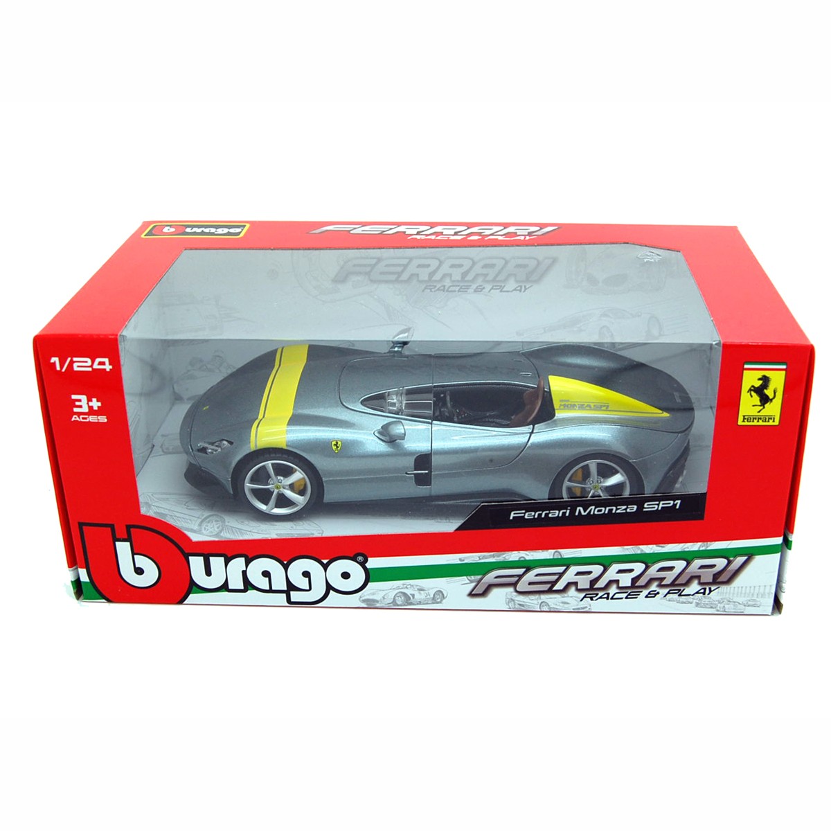 Ferrari Monza SP1 Silver decals yellow 1:24 - 37285