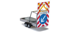 Set Carrellino Trailer segnalazione "Lavori in corso" 1:87 - 3936