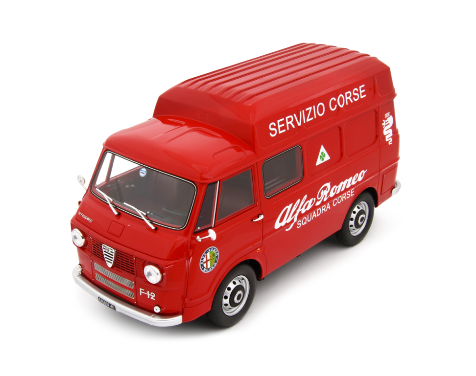 Alfa Romeo F12 Autocarro Tetto Sopralzato 1967 Servizio Corse Rosso 1:18-5