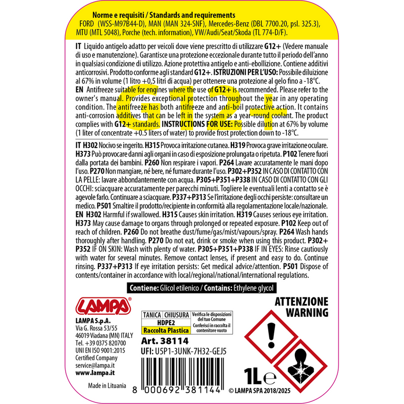 Superior-Giallo G12+ liquido radiatore (-36°C/+108°C) 1 lt-4