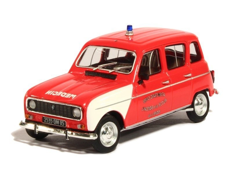 Renaulr R4 L SDIS Medicin Pompiers Service Departemental d'Incendie de la Vendée with figure 1:43 - 4018