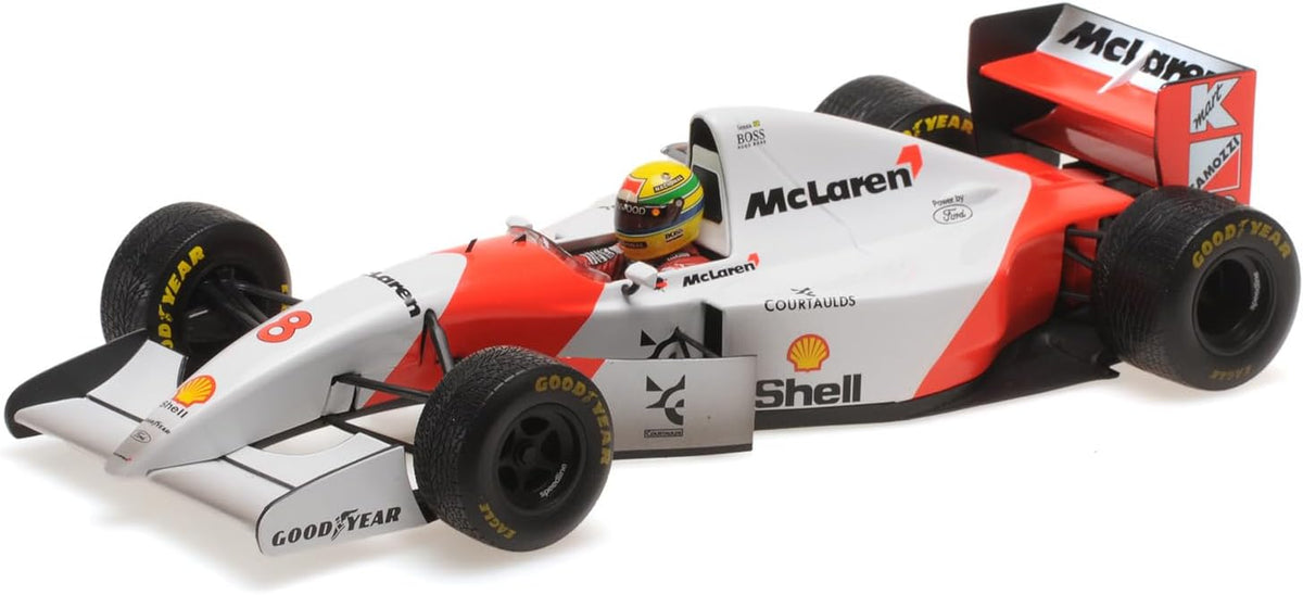 Mclaren Ford MP4/8 F1 Winner European GP 1993 Ayrton Senna Dirty Version 1:18-1