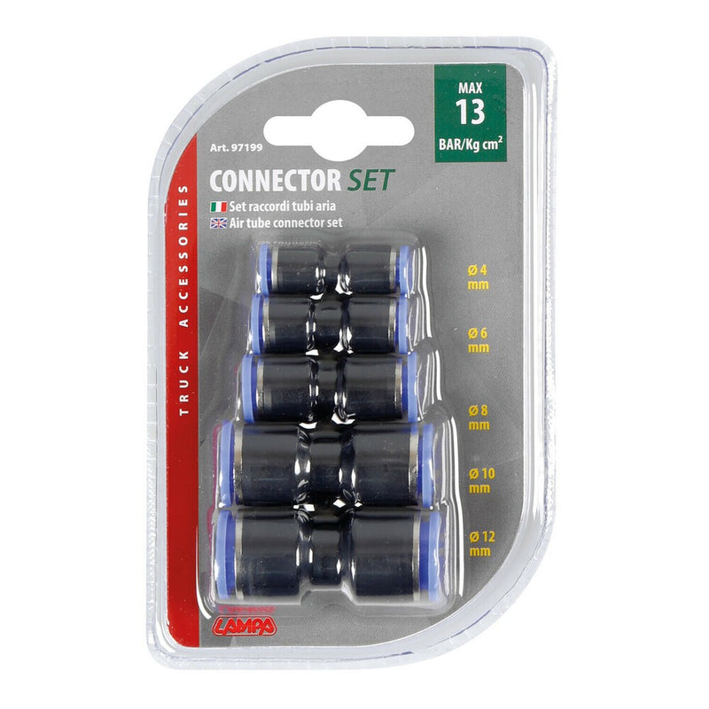 Set Raccordo Aria Lampa 5 pz - Ø 4, 6, 8, 10, 12 mm - 40887
