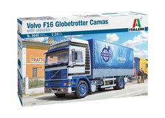 Volvo F16 Globetrotter Canvas Truck with elevator Kit 1:24 - 41344