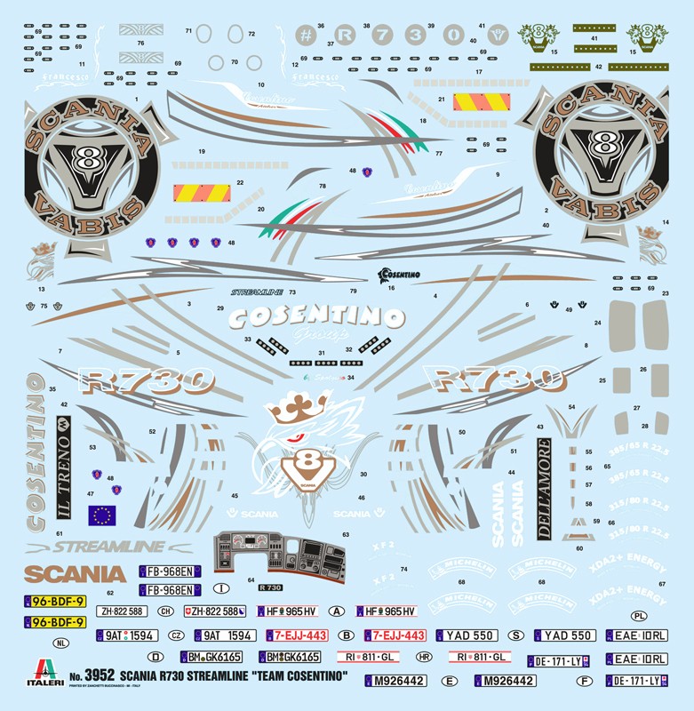 Scania R730 Streamline Cosentino kit 1:24 - 41385