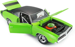 Dodge Charger R/T 1969 Green Black 1:18 - 41938