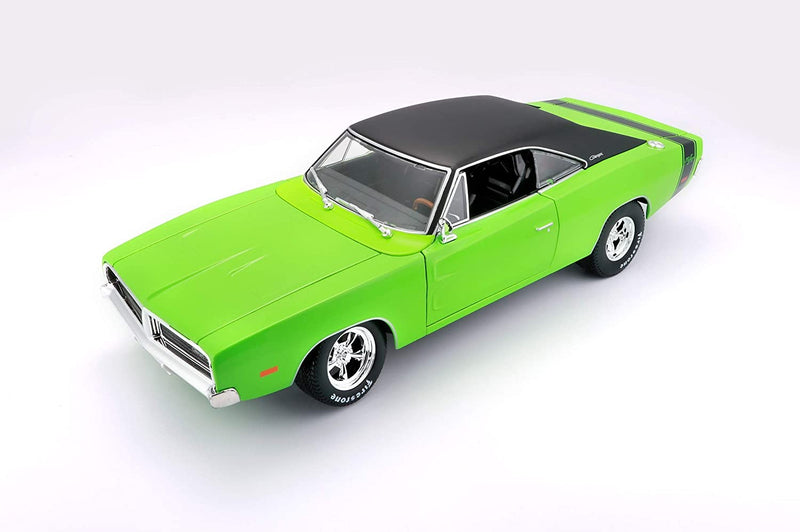 Dodge Charger R/T 1969 Green Black 1:18 - 41939