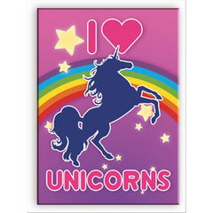 Unicorn I Love Flat Magnete - 42188