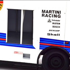Mercedes O 317 Truck Porsche Transporter Martini Racing White 1:18 - 43105