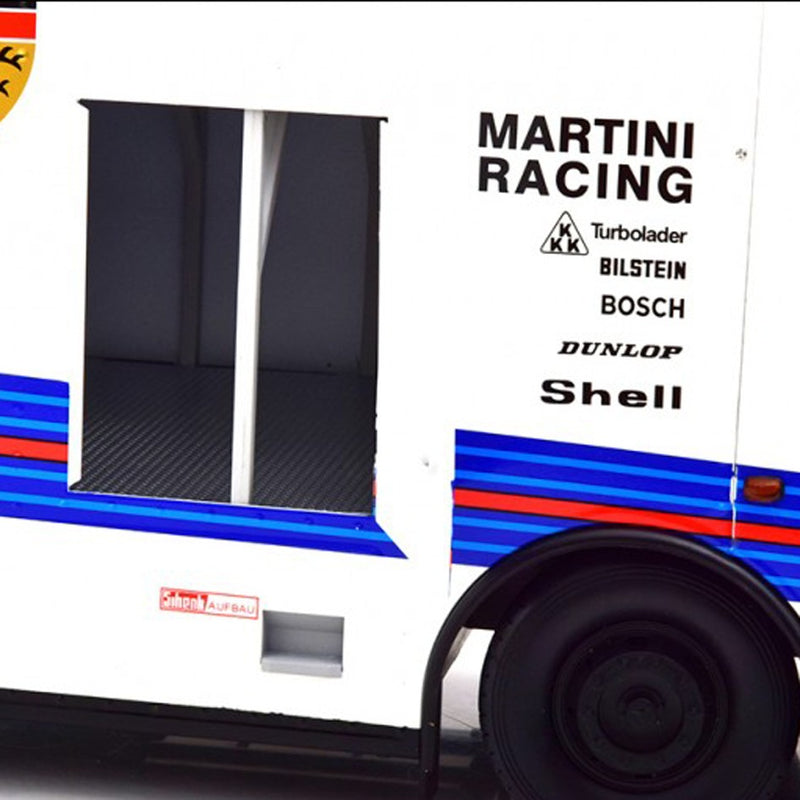 Mercedes O 317 Truck Porsche Transporter Martini Racing White 1:18 - 43105