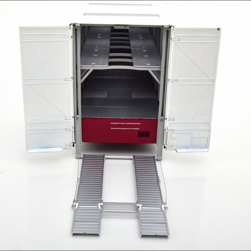 Mercedes O 317 Truck Porsche Transporter Martini Racing White 1:18 - 43109