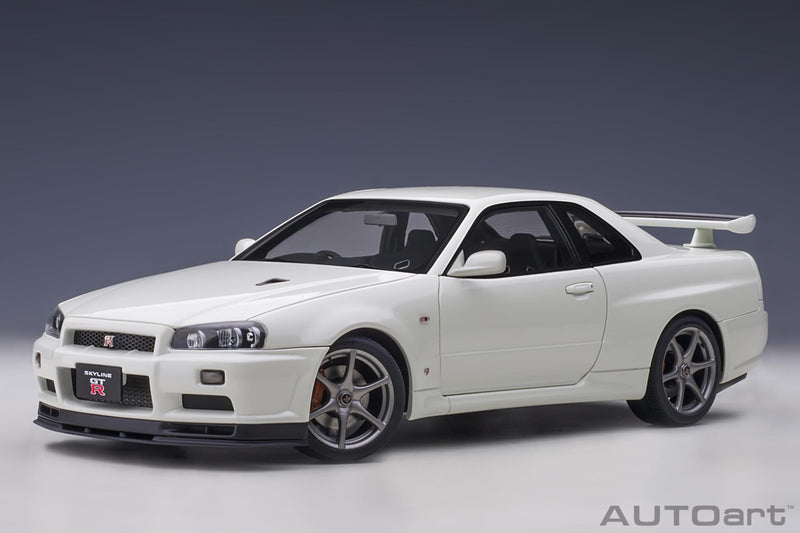 Nissan Skyline GT-R R34 V-spec II White Pearl 1:18 - 44104