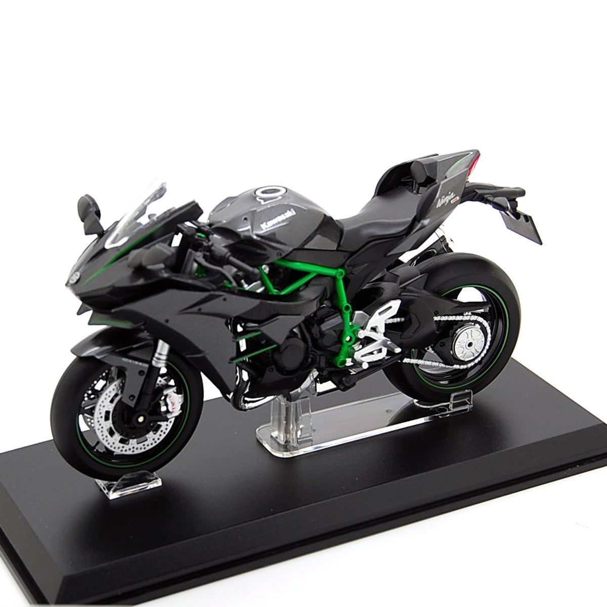 Kawasaki Ninja H2 2015 Black Carbon Green 1:12 - 46273