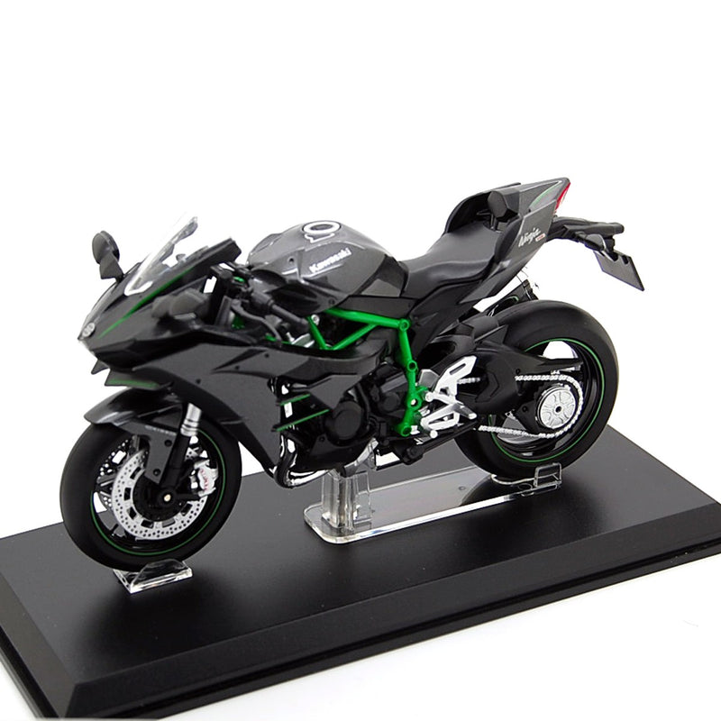 Kawasaki Ninja H2 2015 Black Carbon Green 1:12 - 46273