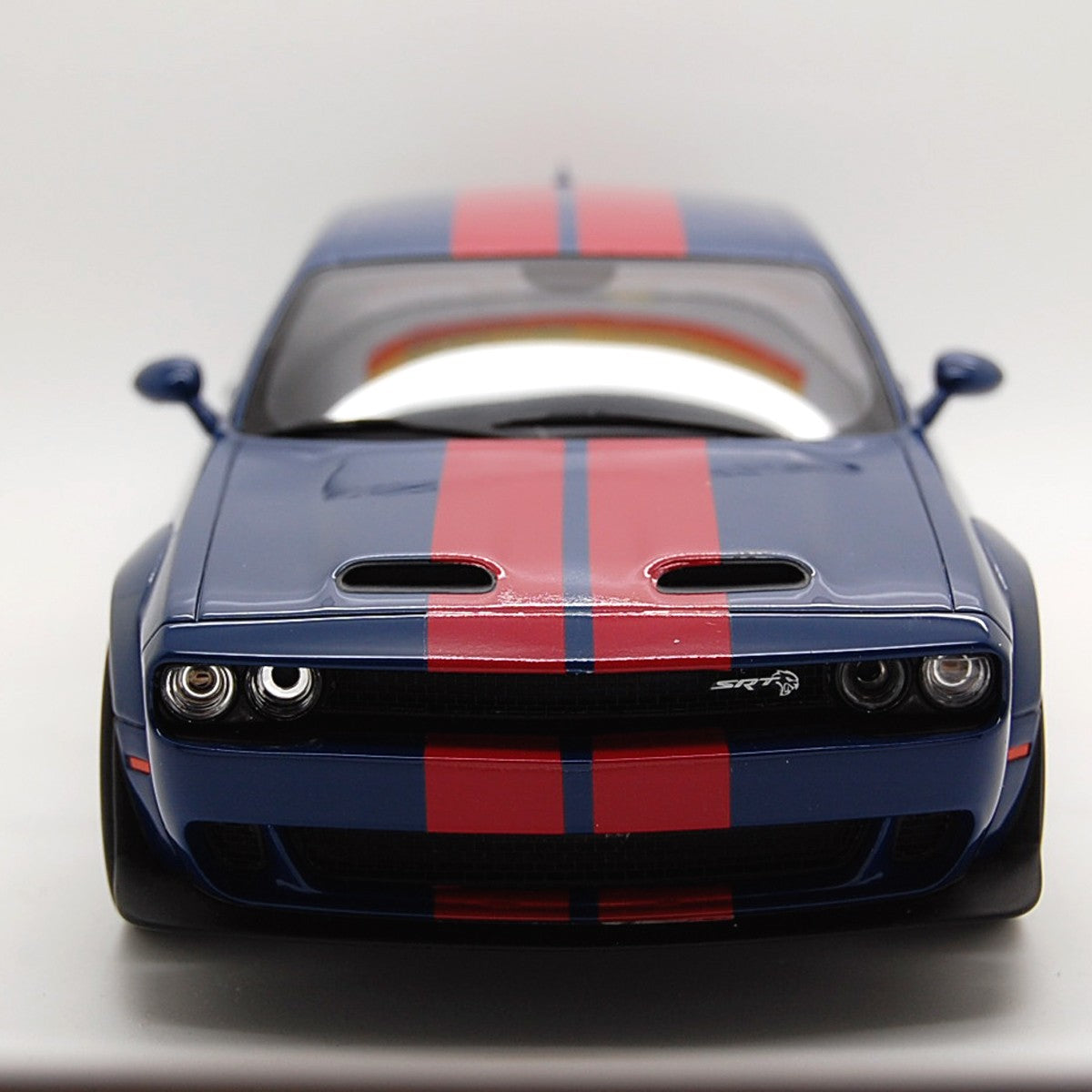 Dodge Challenger SRT Coupe Super Stock 2021 indaco blu / rosso 1:18 - 47622