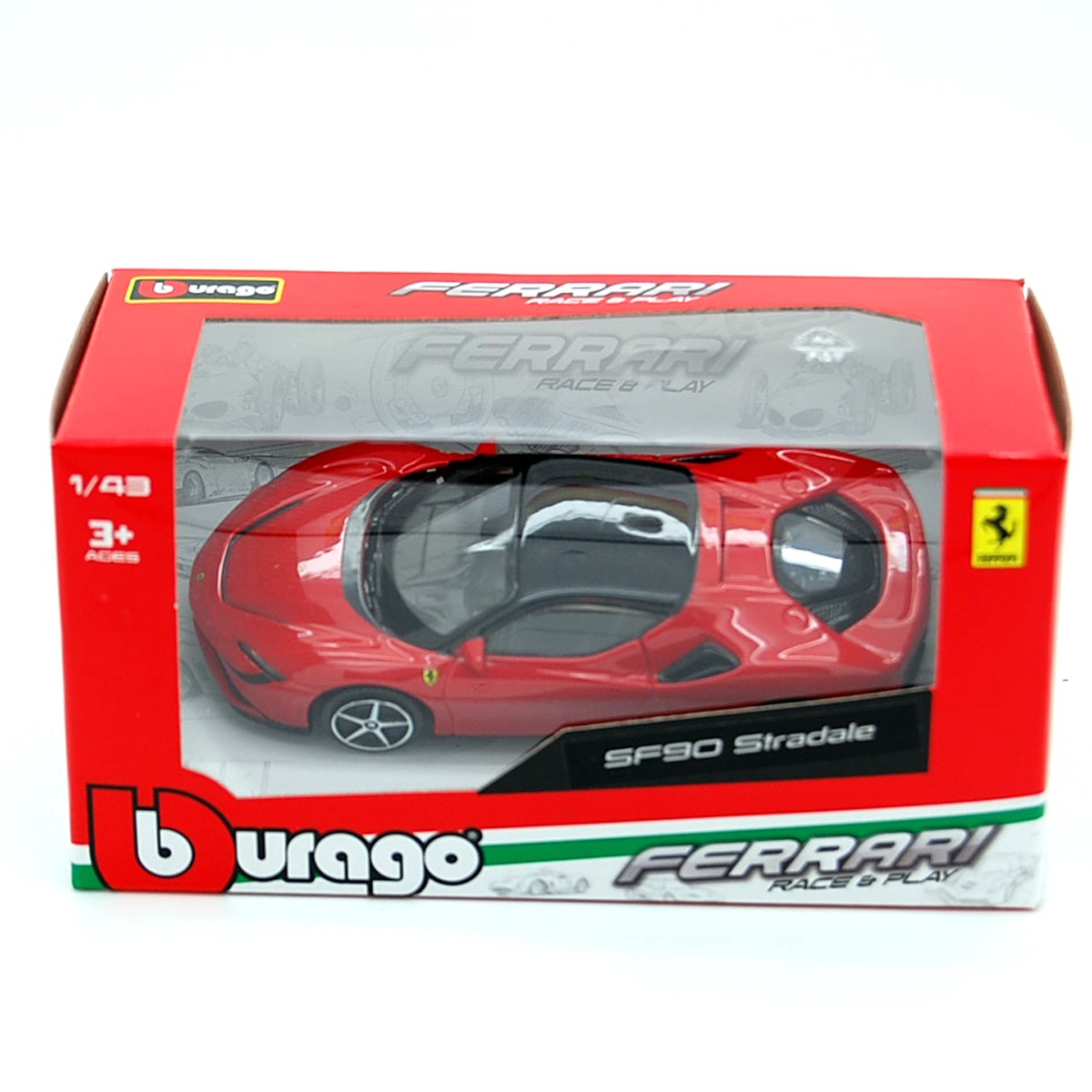 Ferrari SF90 Stradale Red - Black Roof 1:43 - 47660