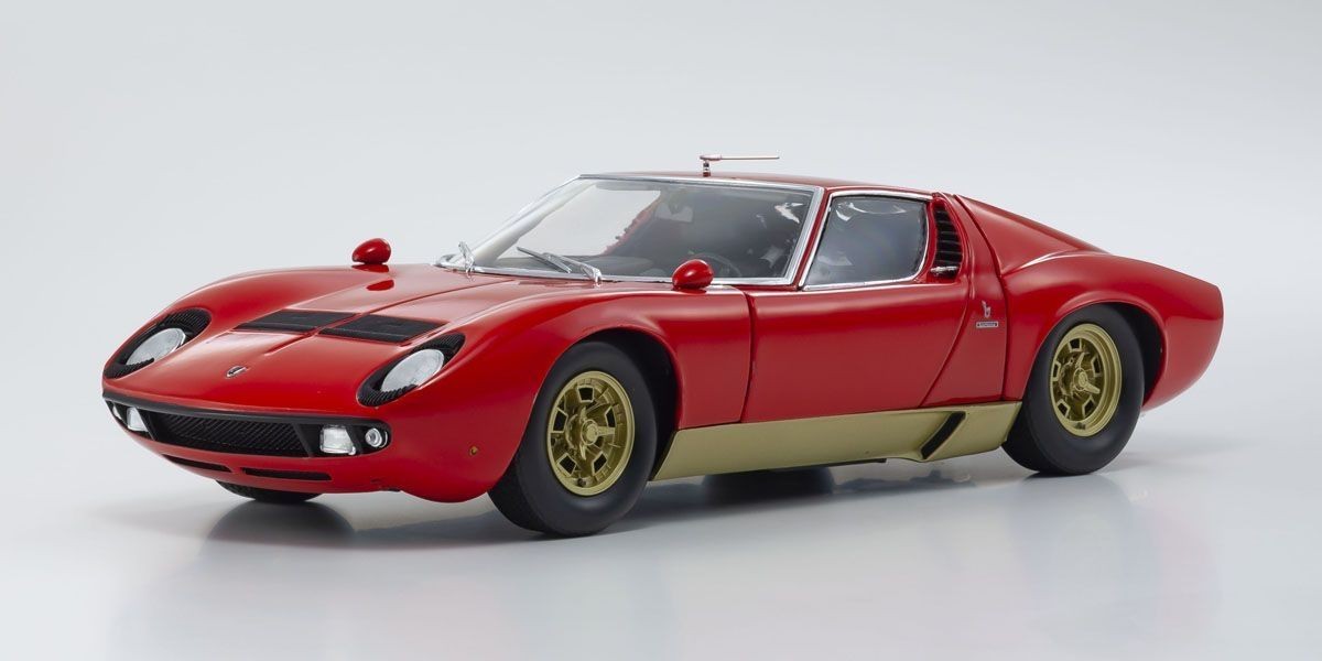 Lamborghini Miura P400S 1969 Red - Gold 1:18 - 48270
