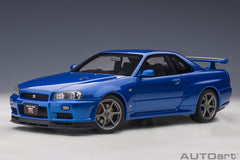 Nissan Skyline GT-R R34 V-spec II Bayside Blue 1:18 - 48592