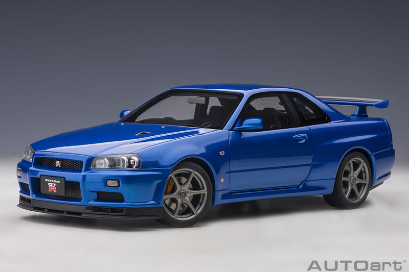 Nissan Skyline GT-R R34 V-spec II Bayside Blue 1:18 - 48592