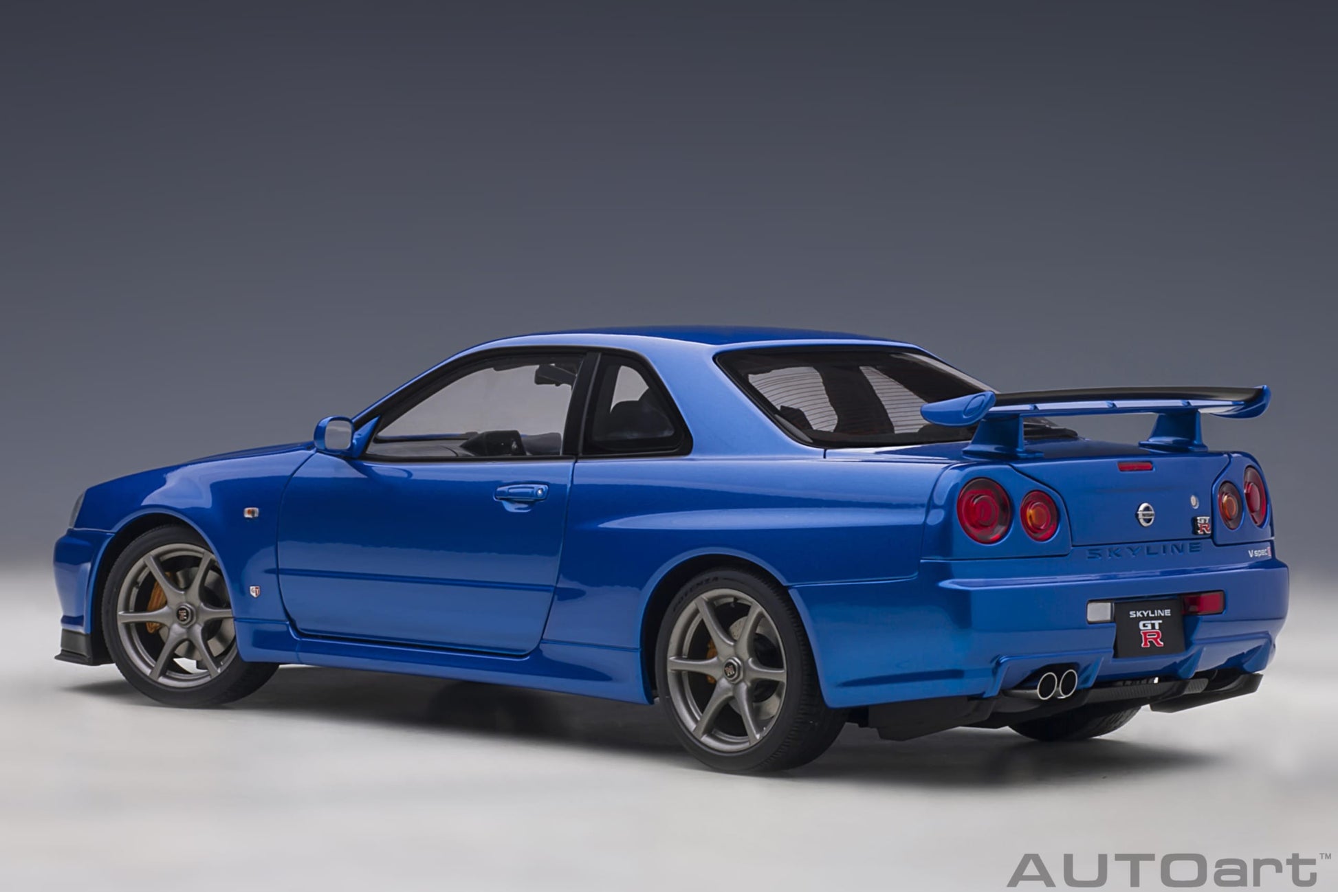 Nissan Skyline GT-R R34 V-spec II Bayside Blue 1:18 - 48593