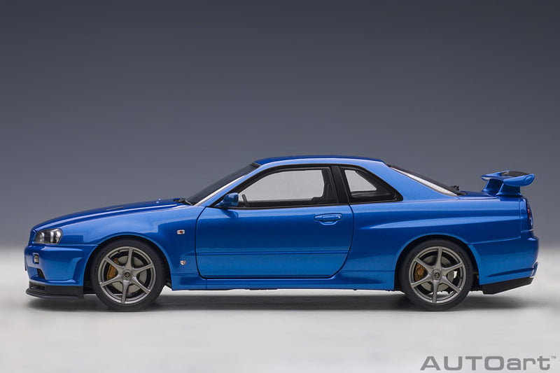 Nissan Skyline GT-R R34 V-spec II Bayside Blue 1:18 - 48594