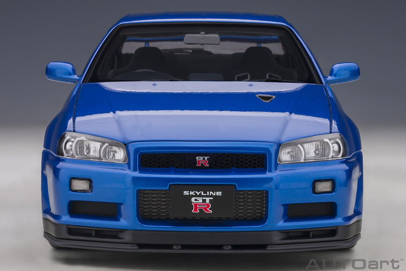 Nissan Skyline GT-R R34 V-spec II Bayside Blue 1:18 - 48596