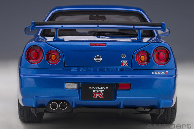Nissan Skyline GT-R R34 V-spec II Bayside Blue 1:18 - 48597