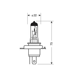 Lampadina Alogena Osram H4 24V/75-70W - 48972