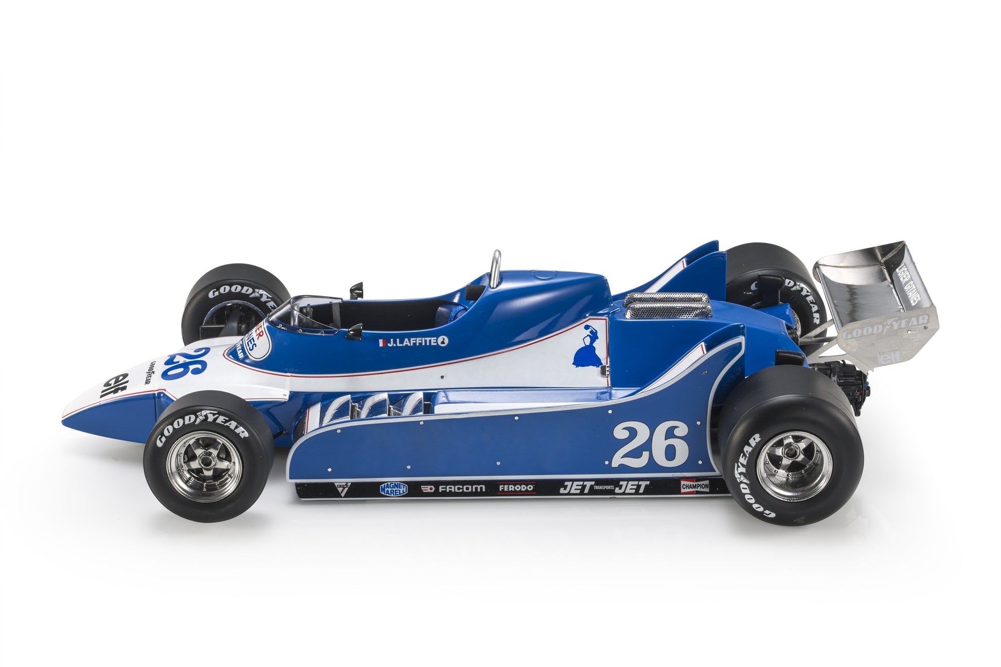 Ligier Ford Cosworth DFV V8 JS11/15 F1 1980 Jacques Laffite 1:18 - 49156