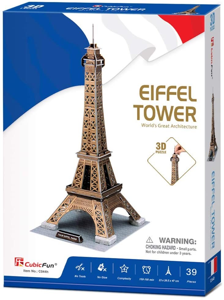 Torre Eiffel Parigi Cubic Fun 3D Puzzle 47 cm h - 49203