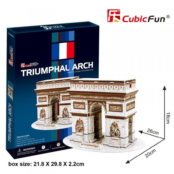 Arco di Trionfo Parigi Cubic Fun 3D Puzzle 18 cm h - 49218