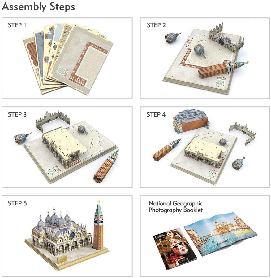 Piazza San Marco Venezia Cubic Fun 3D Puzzle 22 cm h - 49239