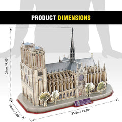 Notre Dame Parigi Cubic Fun 3D Puzzle 24 cm h - 49250