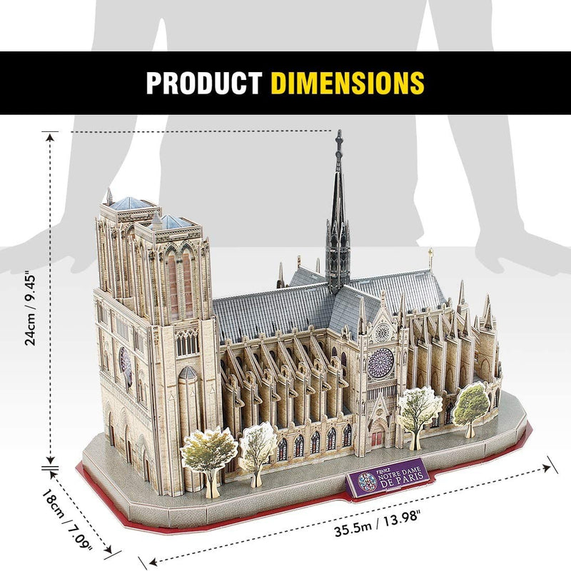Notre Dame Parigi Cubic Fun 3D Puzzle 24 cm h - 49250
