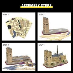 Notre Dame Parigi Cubic Fun 3D Puzzle 24 cm h - 49253