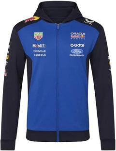 Red Bull Racing F1 2026 Official Team Hoodie Felpa Zip Intera con Cappuccio-10