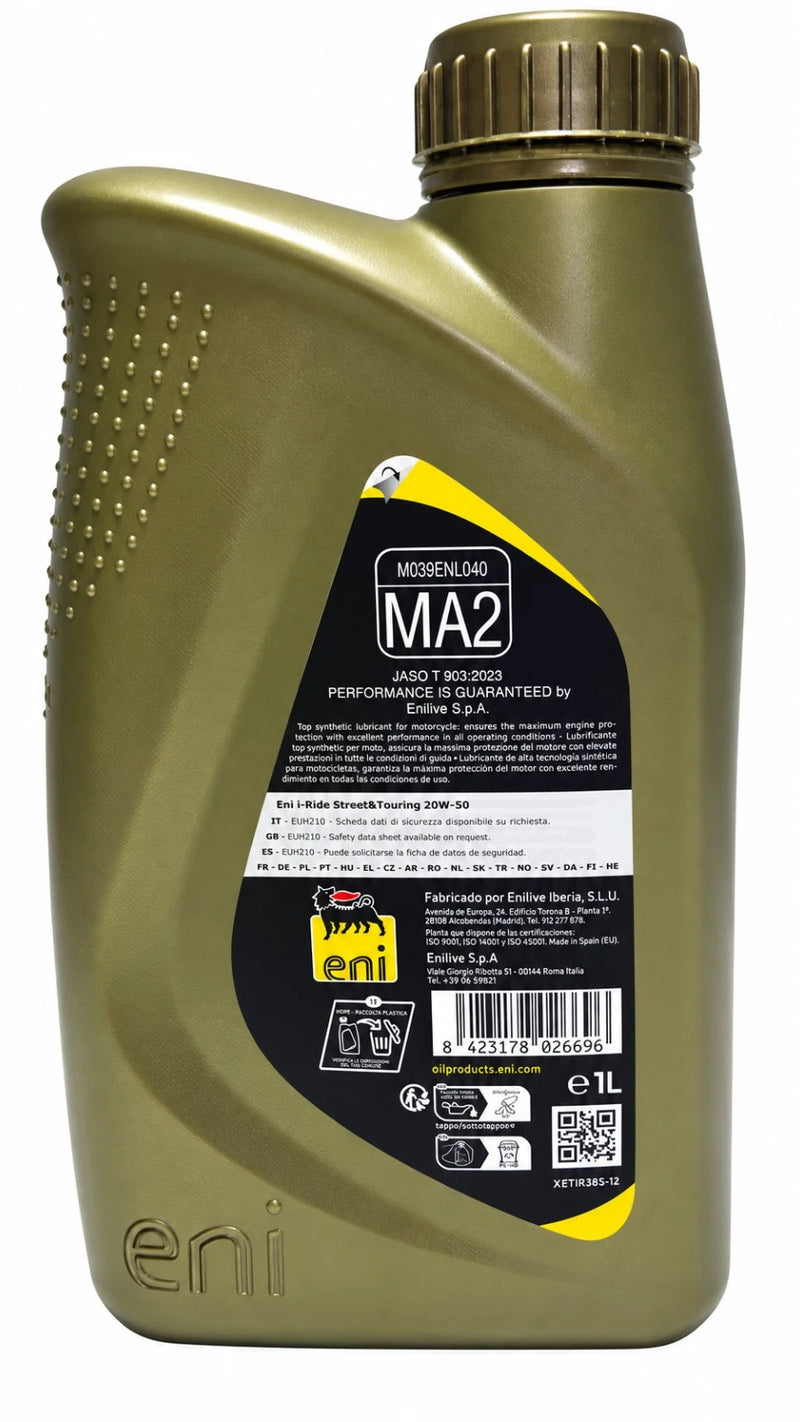 Eni i-Ride moto 20W-50 lattina 1litro-2