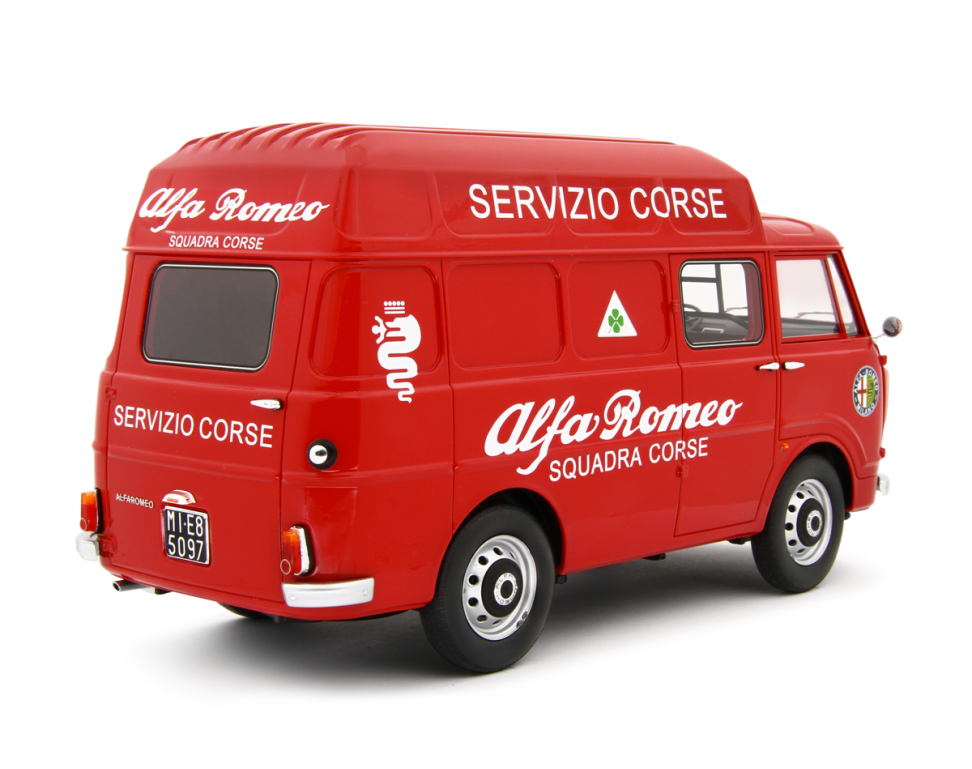 Alfa Romeo F12 Autocarro Tetto Sopralzato 1967 Servizio Corse Rosso 1:18-2