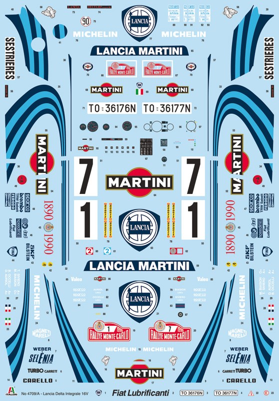 Lancia Delta HF integrale 16V "Martini Racing" Kit 1:12 - 50563