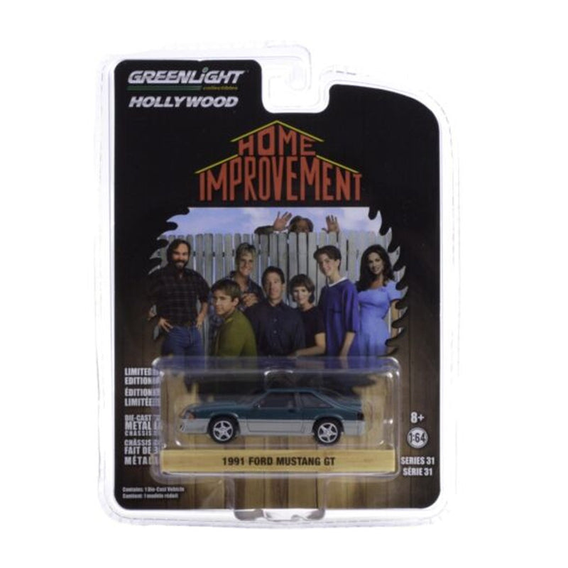 Ford Mustang Gt 1991 "Home Improvement" Green Met-Silver 1:64 - 50924