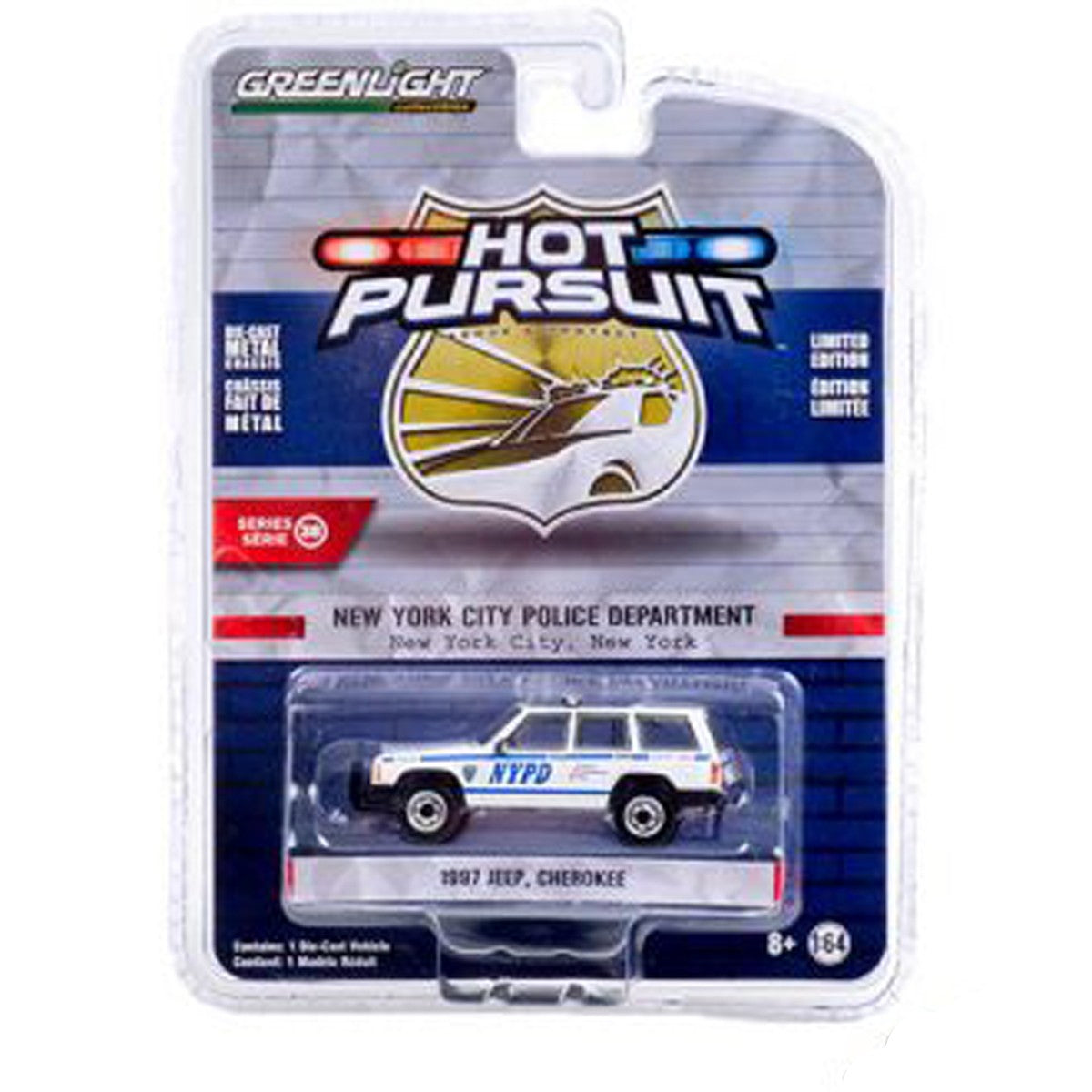 Jeep Cherokee 1997 "NYPD" White 1:64 - 50979