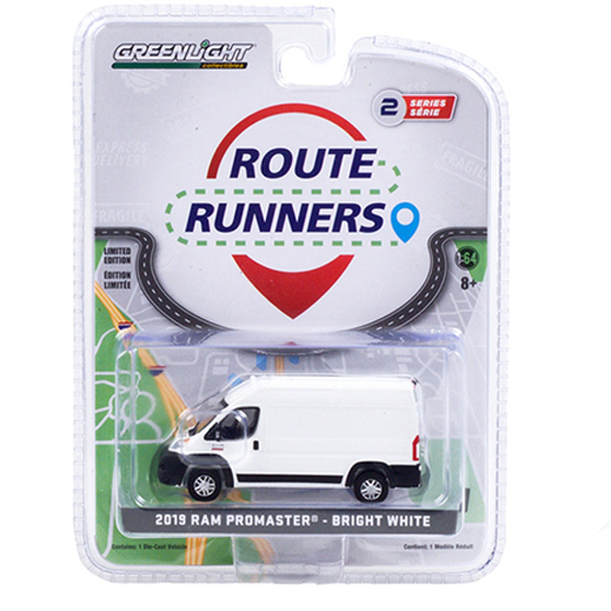 Dodge Ram ProMaster 2500 Cargo High Roof Van 2019 Bright White 1:64 - 51200
