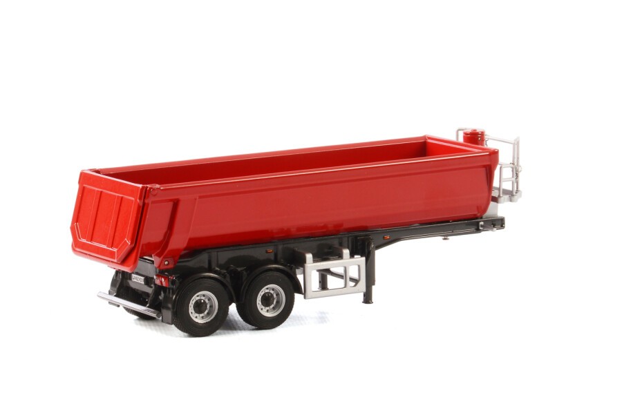 Semirimorchio vasca ribaltabile 2 assi - Halfpipe Tipper Trailer Red 1:50 - 51495