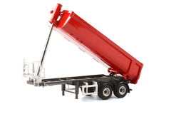 Semirimorchio vasca ribaltabile 2 assi - Halfpipe Tipper Trailer Red 1:50 - 51496
