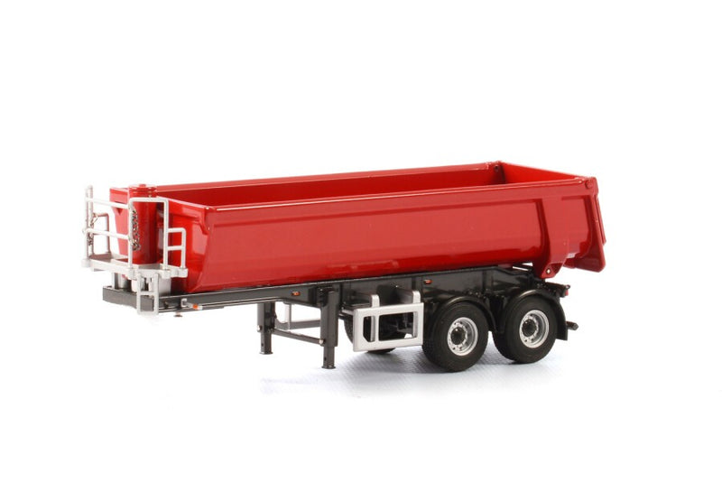Semirimorchio vasca ribaltabile 2 assi - Halfpipe Tipper Trailer Red 1:50 - 51497