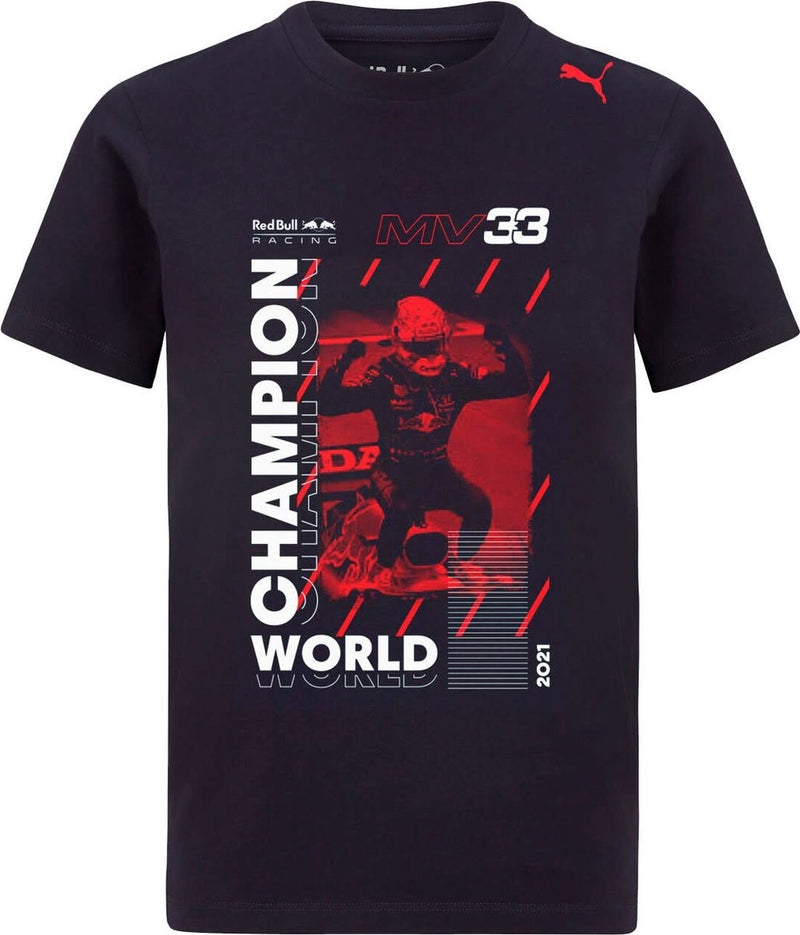 Max  Verstappen T-shirt World Champion F1 2021 Red Bull Racing  Puma Ufficiale - 52151