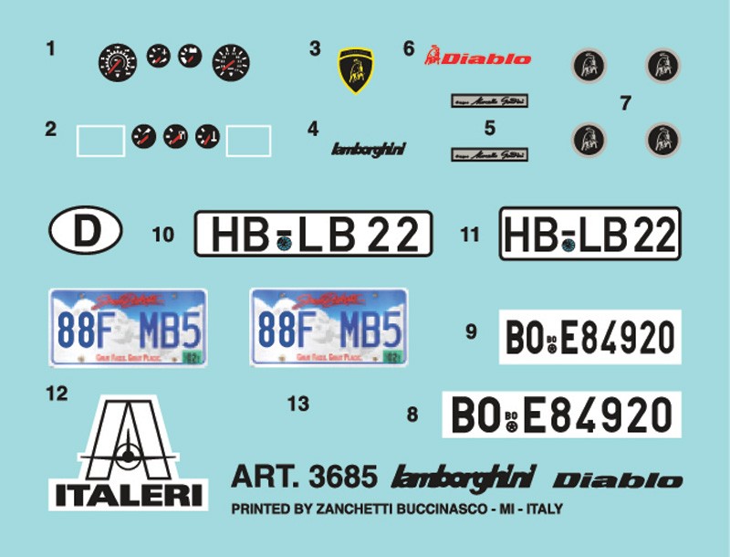 Lamborghini Diablo 1990 Kit 1:24 - 54374