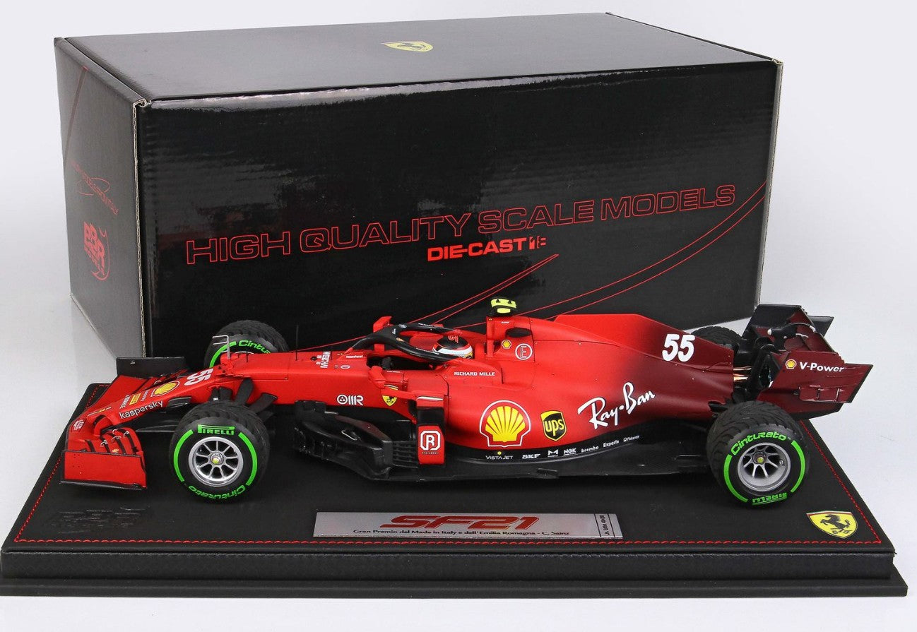 Ferrari F1 2021 SF21 Start Gp Made in Italy ed Emilia Romagna Wet Tires Carlos Sainz 1:18 - 54844