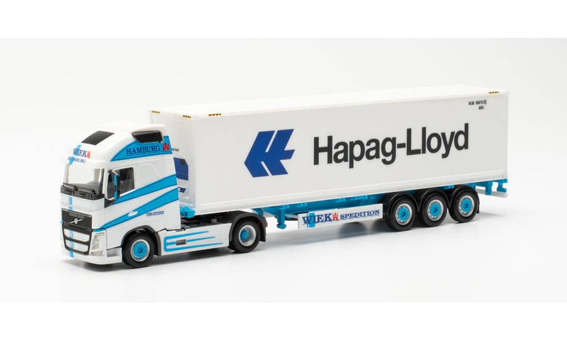 Volvo FH GL XL Semirimorchio Container XL Hamburg Spedition "Hapag Lloyd" white 1:87 - 55088