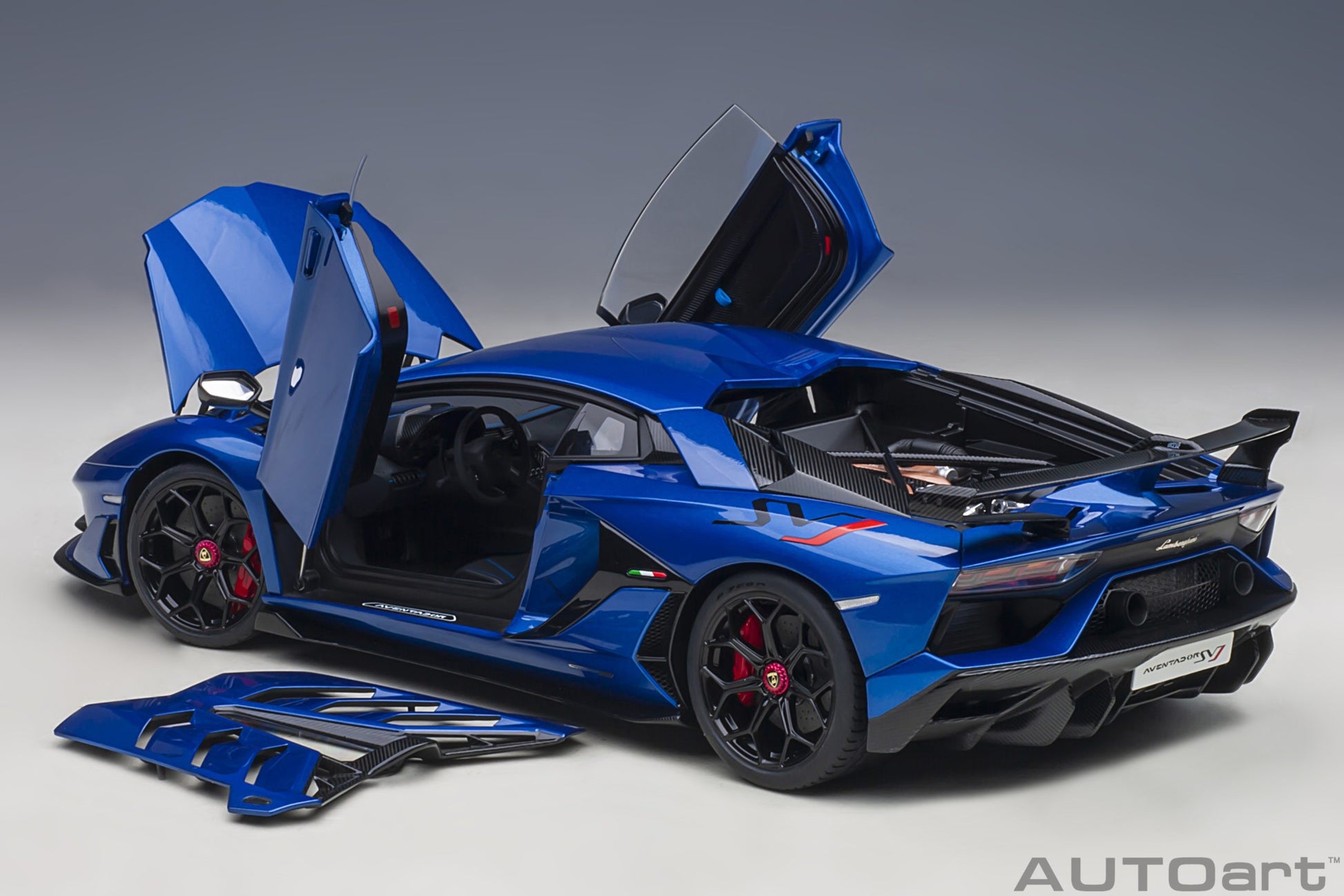 Lamborghini Aventador SVJ 2018 Blu Nethuns 1:18 - 55375